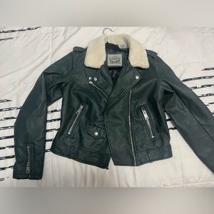 Levi Straus - Leather Jacket - Emerald Green - size small -  never worn, no tag